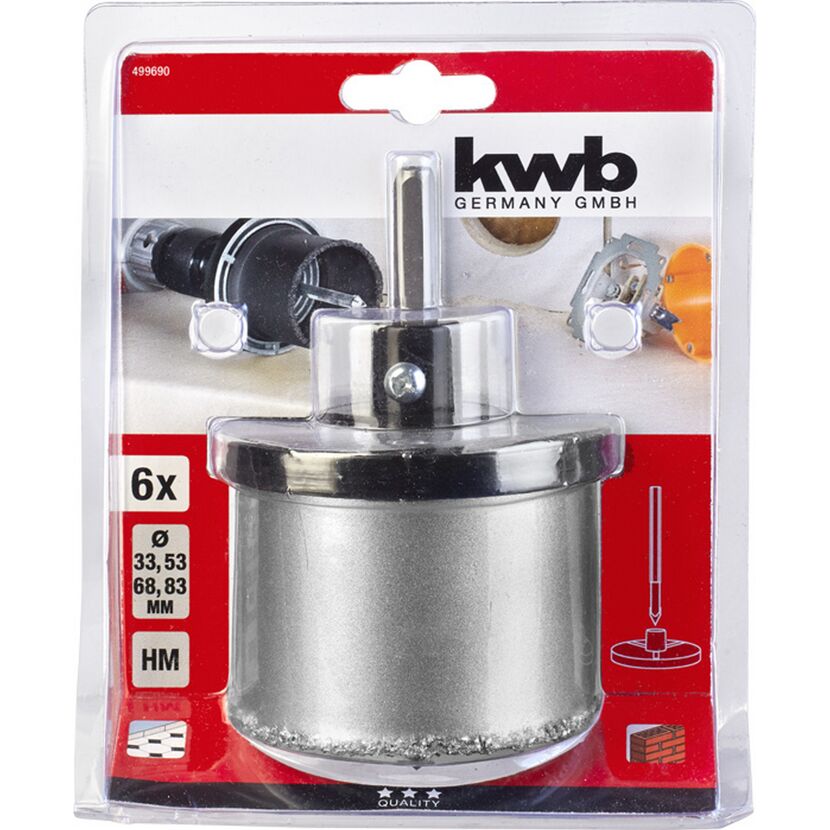 Mehrkranzlochsäge Ø 33-83 mm 6-teilig