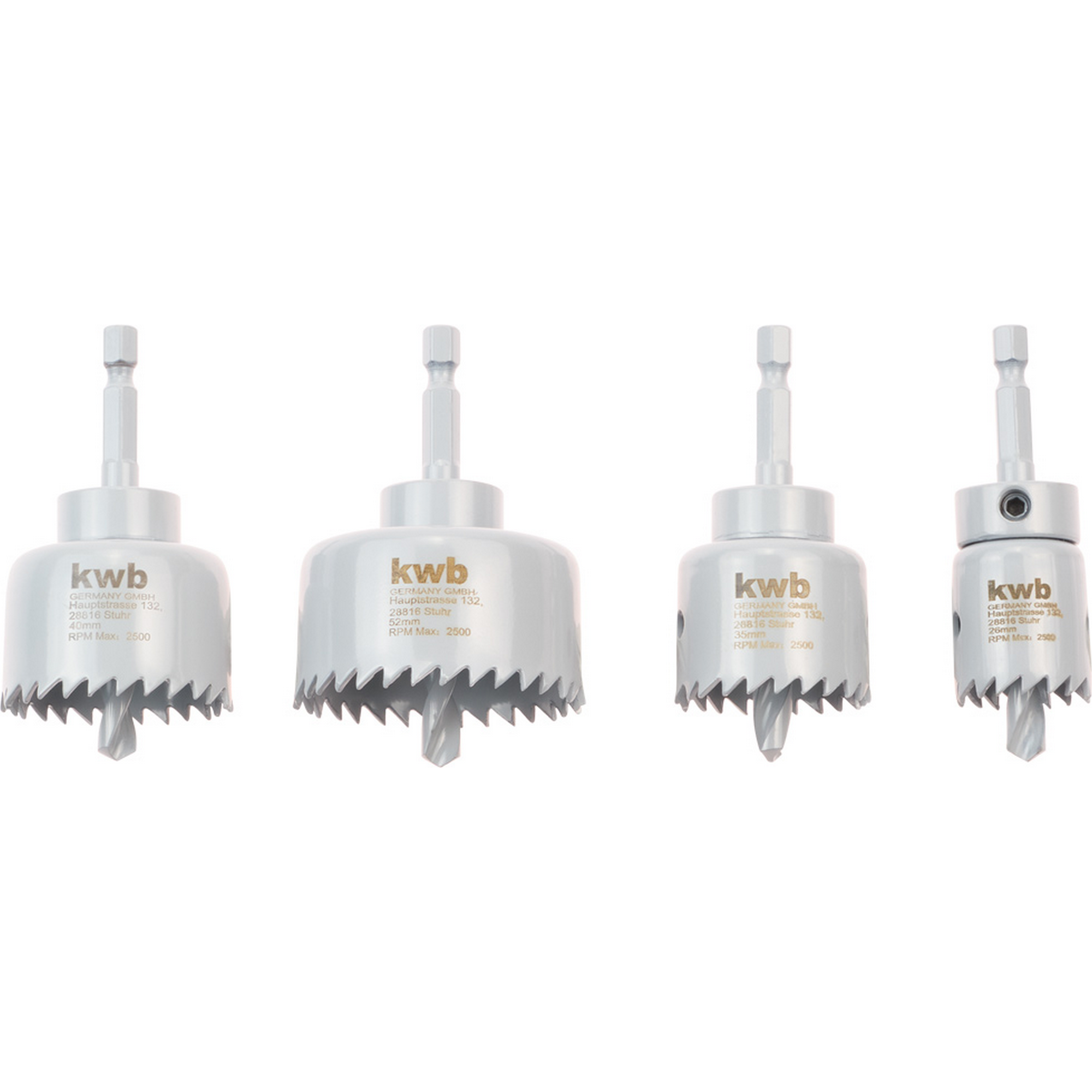 Lochsägen-Set Ø 26-52 mm 4-teilig