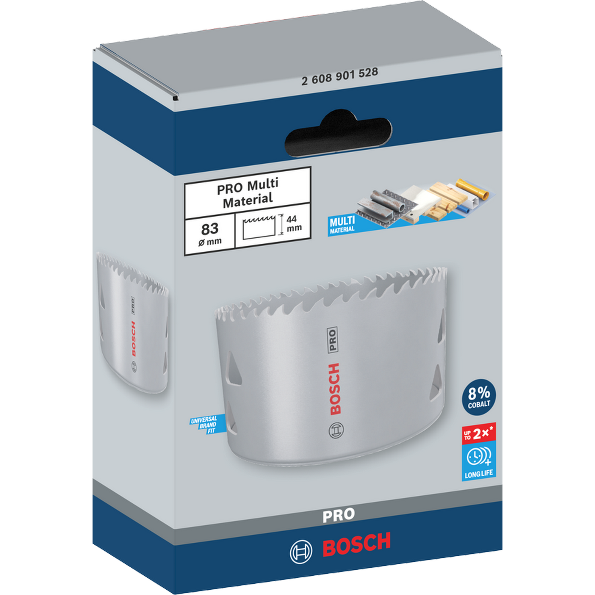 Lochsäge 'PRO Multi Material' Ø 83 mm mit Gewinde