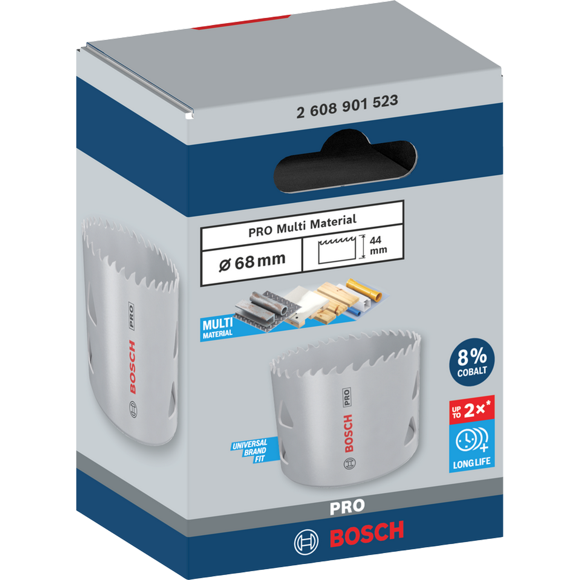 Lochsäge 'PRO Multi Material' Ø 68 mm mit Gewinde