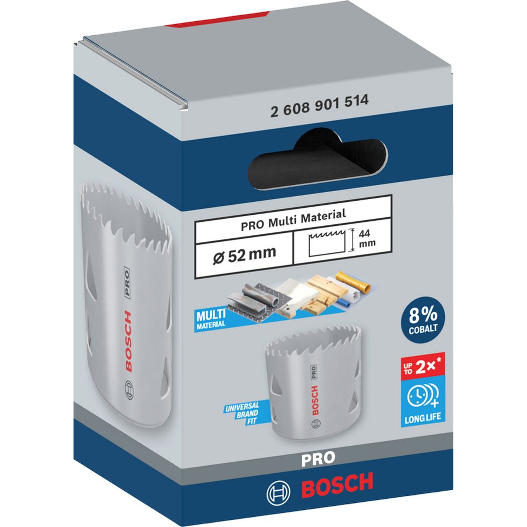 Lochsäge 'PRO Multi Material' Ø 52 mm mit Gewinde