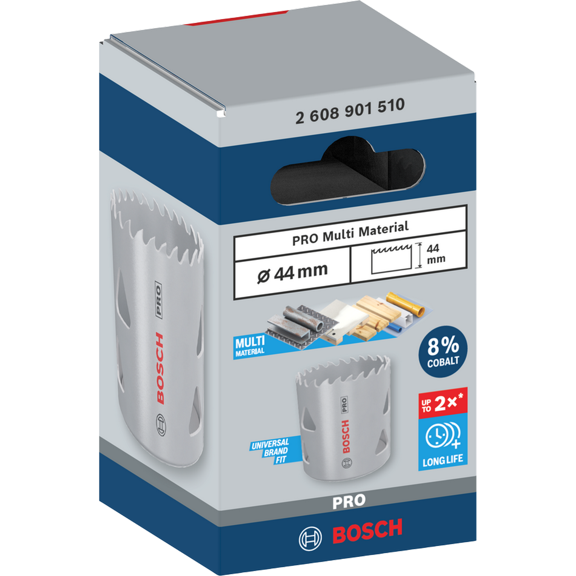 Lochsäge 'PRO Multi Material' Ø 44 mm mit Gewinde