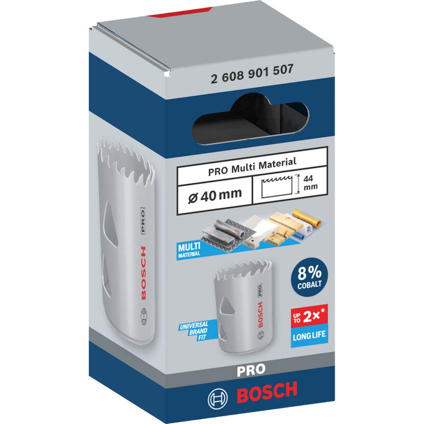Lochsäge 'PRO Multi Material' Ø 40 mm mit Gewinde