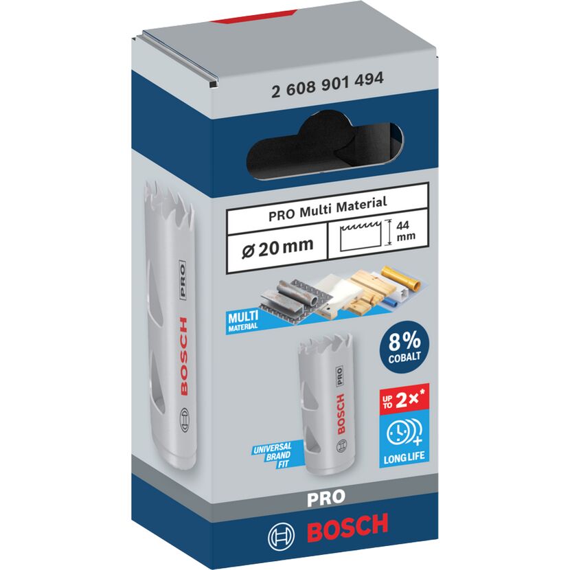 Lochsäge 'PRO Multi Material' Ø 20 mm mit Gewinde