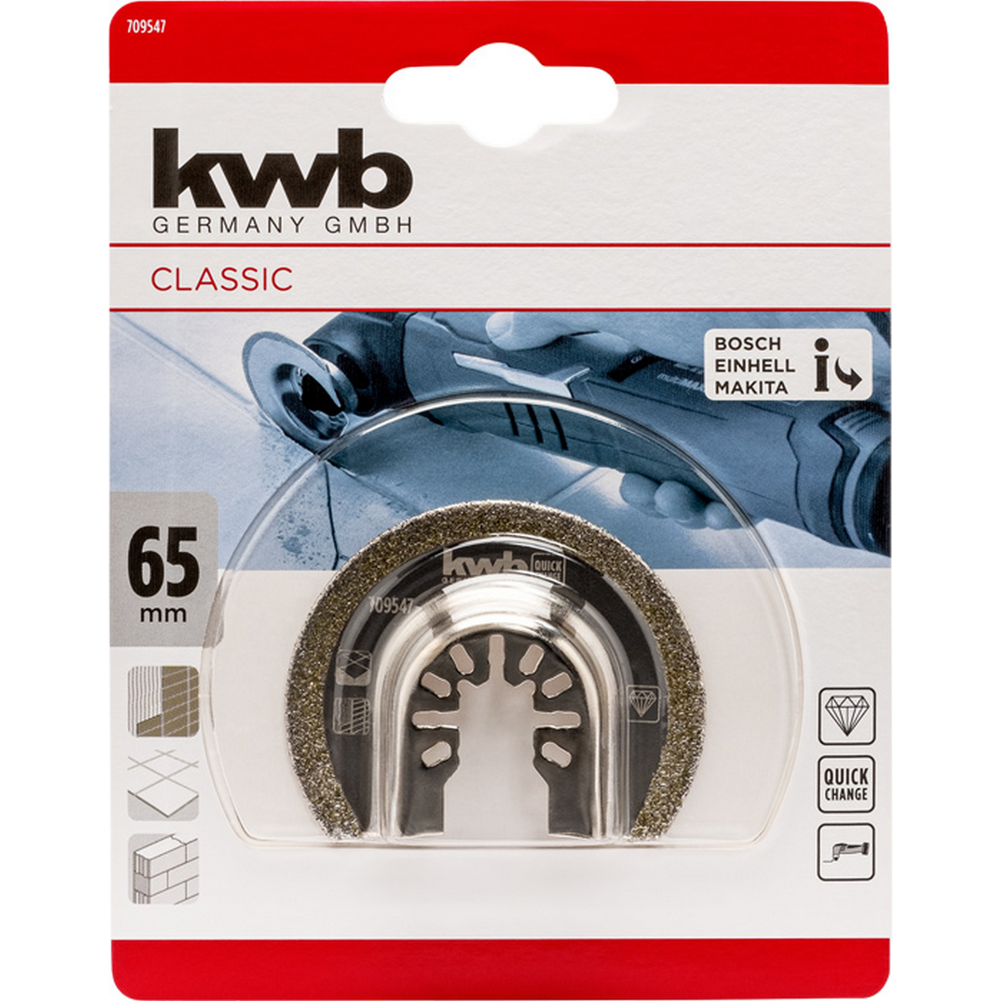 Thumbnail - kwb Diamant-Sägeblatt halbrund Ø 65 mm