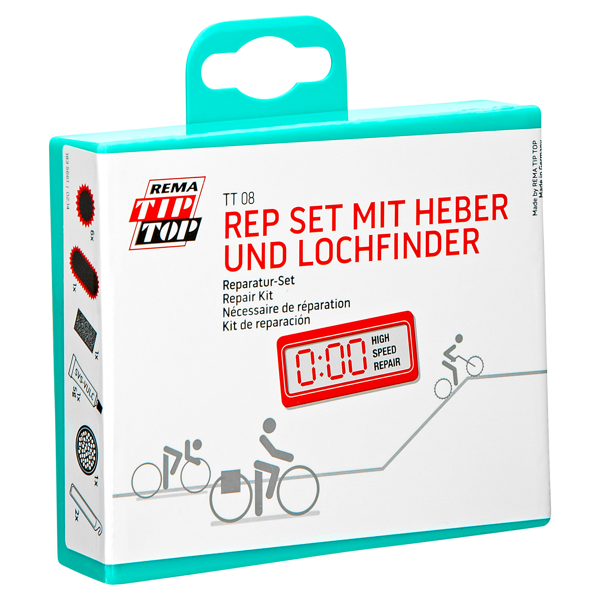 Tip Top Fahrradflickzeug mit Heber 12-teilig + product picture