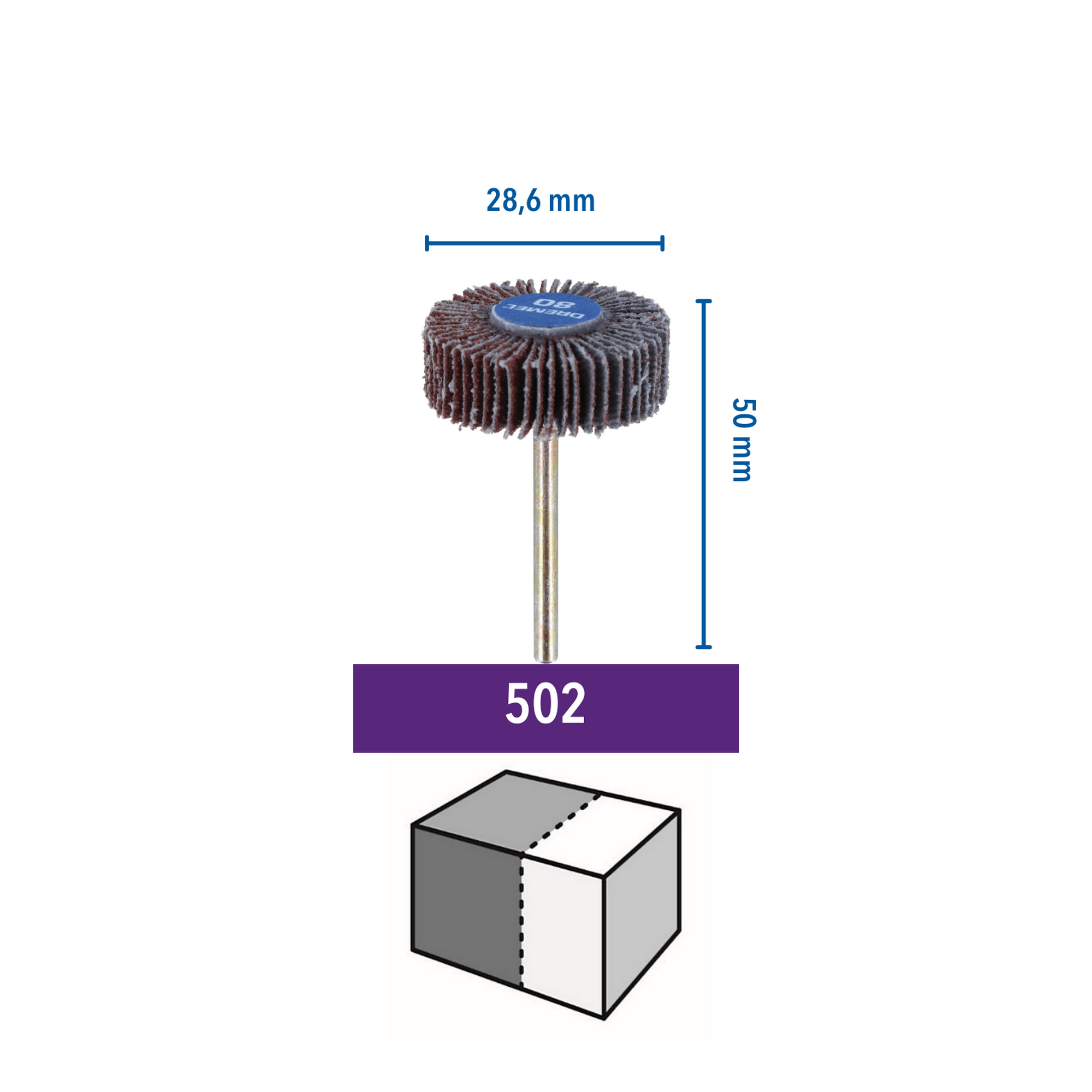 Schleiffächer K80 Ø 9,5 mm + product picture