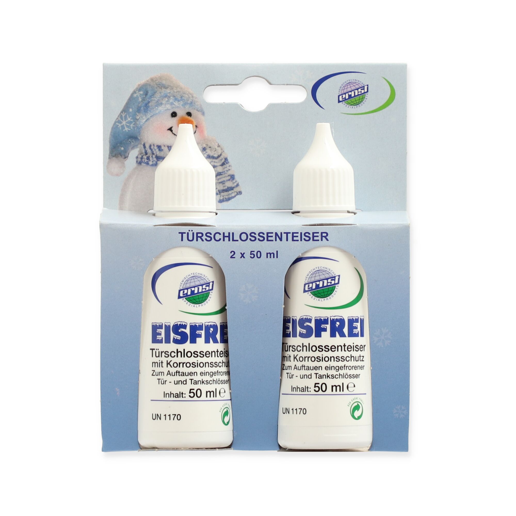 Zwei Flaschen Türschlossenteiser von Ernst.