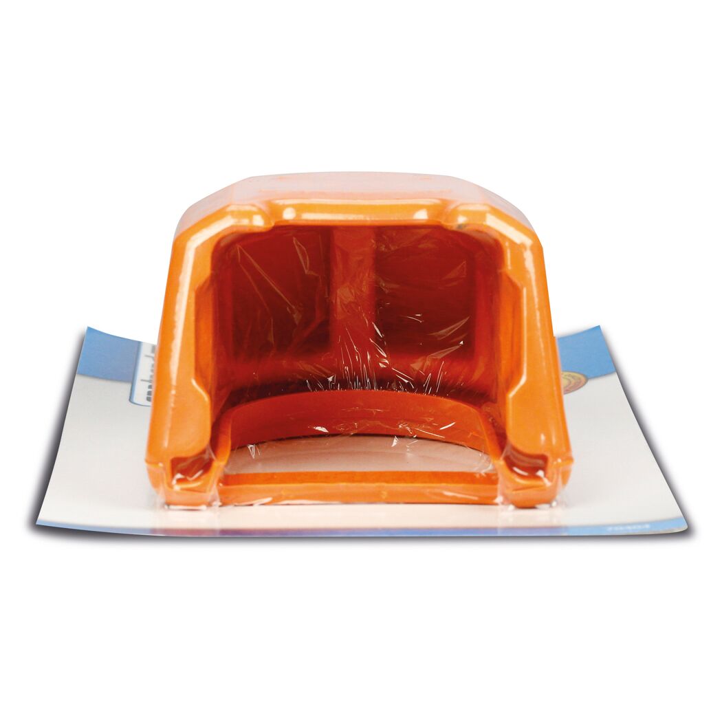Oranger Prallschutz in Verpackung