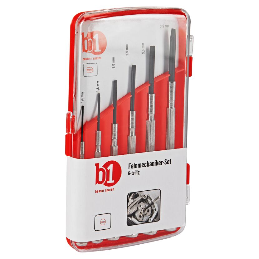 Sechs feinmechanische Schraubendreher im Set