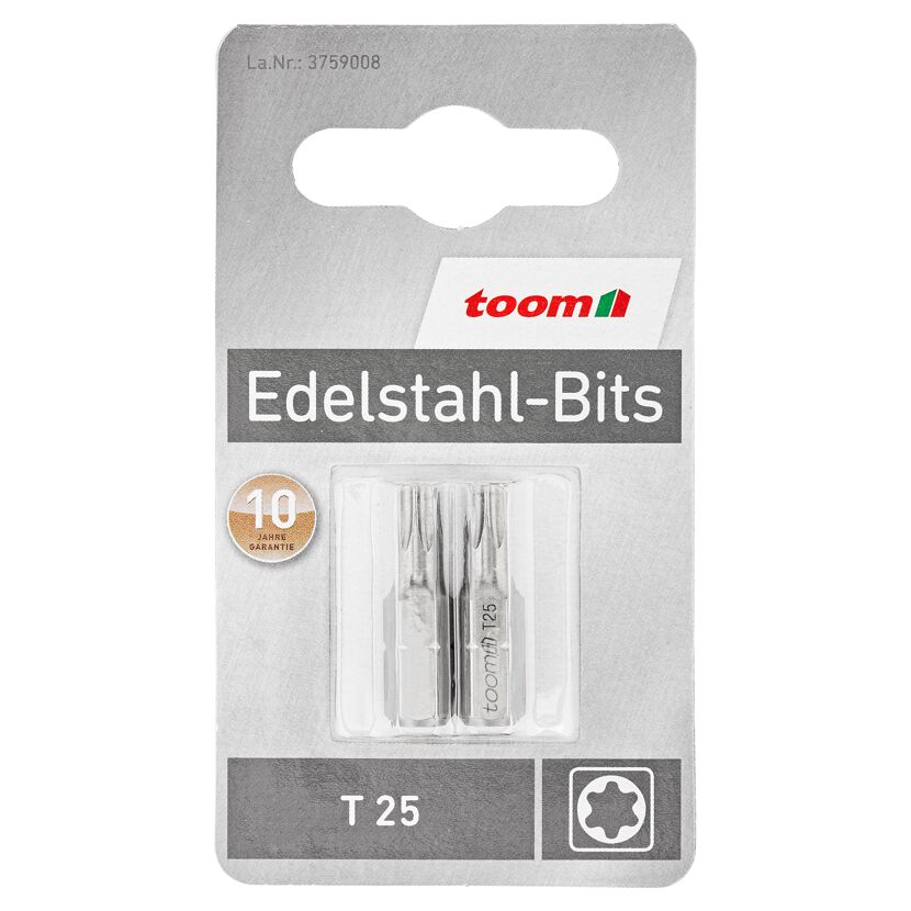 Bits Edelstahl T25 2 Stück