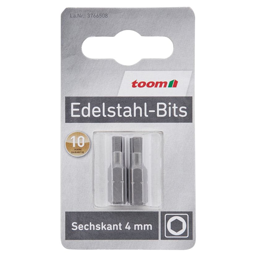 Zwei Sechskant-Bits 4 mm von toom