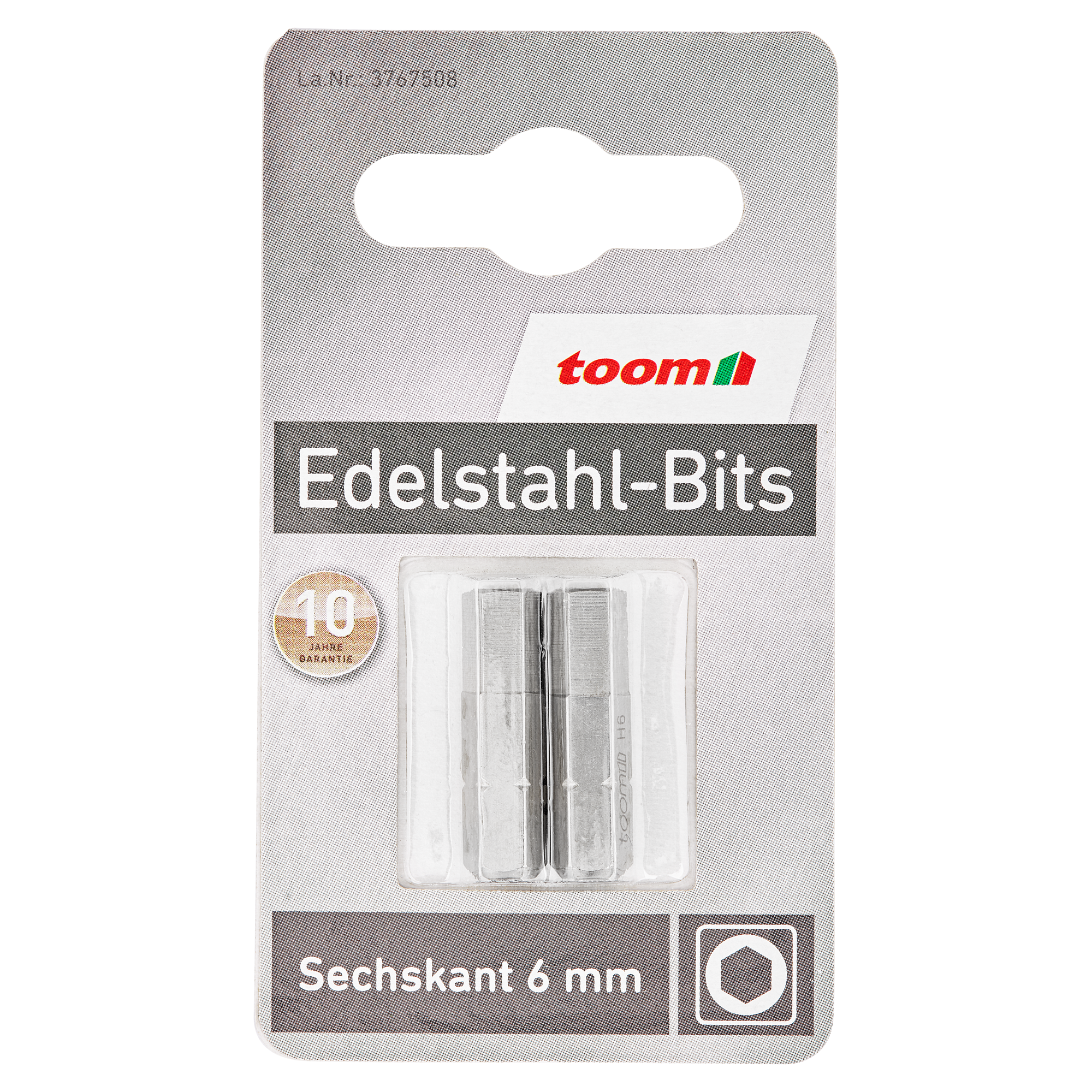 Sechskantbits Edelstahl 6 mm 2 Stück + product picture