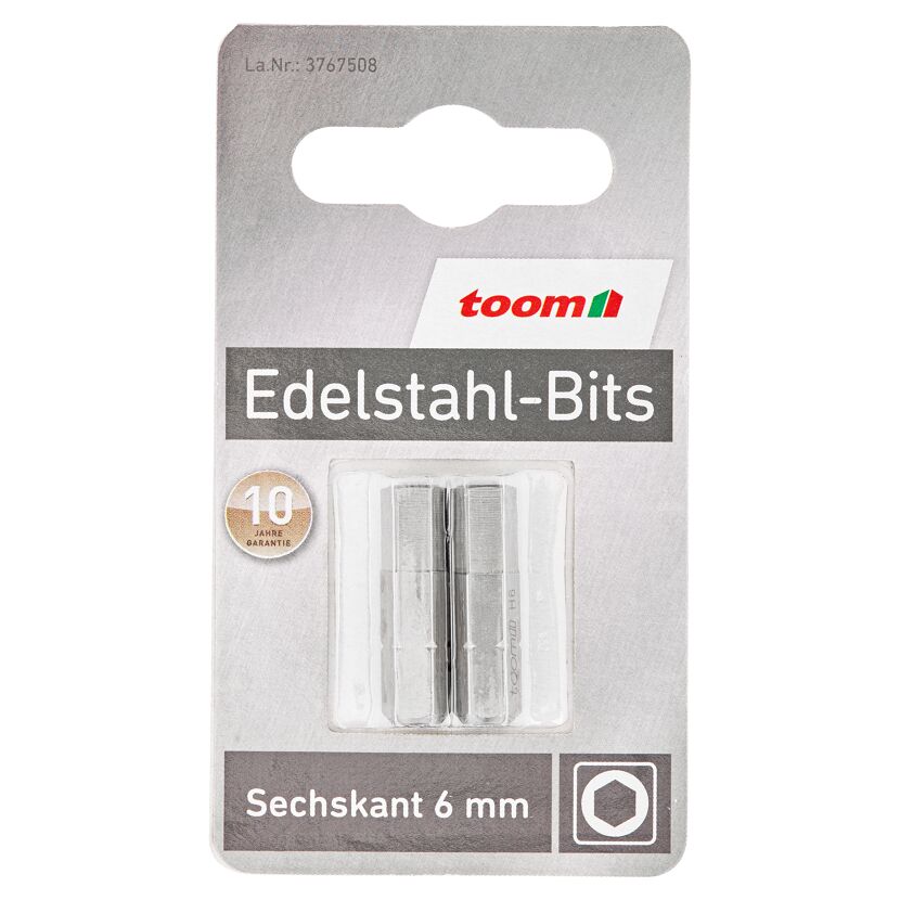 Zwei Sechskant-Bits 6 mm von toom