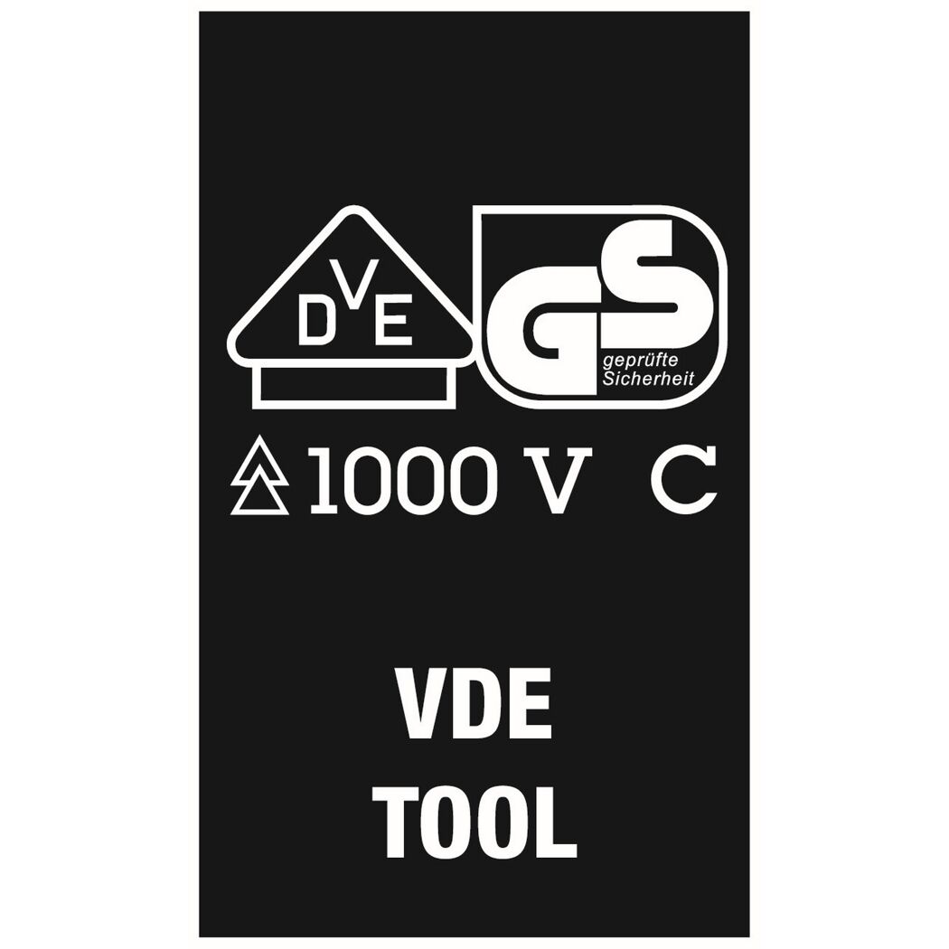 VDE- und GS-Zeichen für geprüfte Sicherheit, 1000 V, VDE TOOL