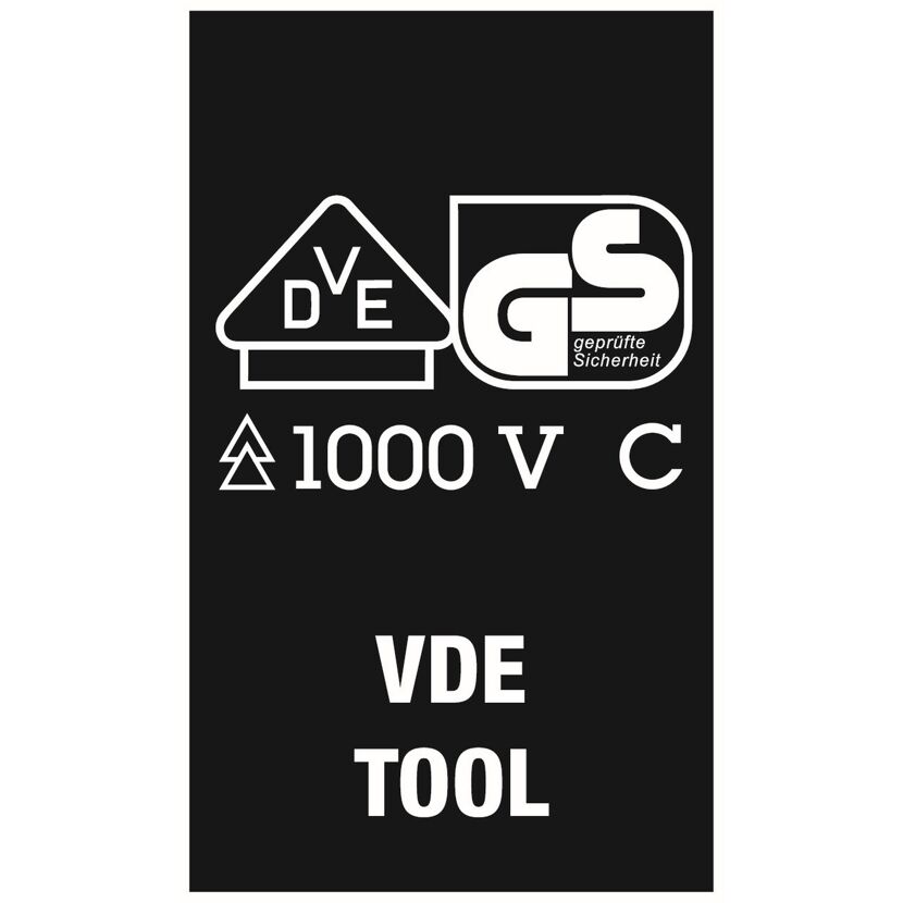 VDE- und GS-Zeichen für geprüfte Sicherheit, 1000 V, VDE TOOL