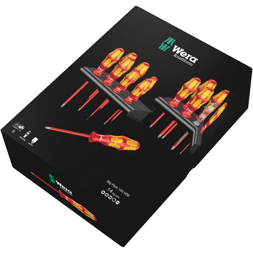 Wera Schraubendreher-Set Big Pack 100 VDE, 14-teilig