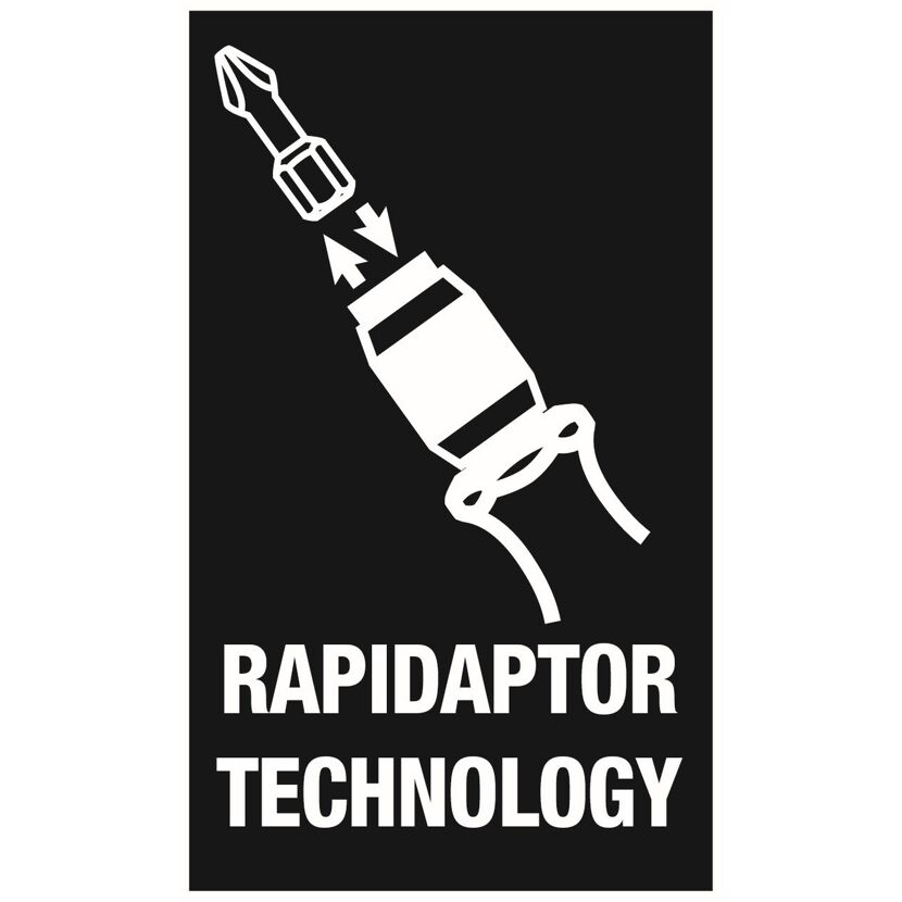Rapidaptor Technologie mit Schraubendreher-Bit