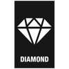 Weißer Diamant auf schwarzem Hintergrund.