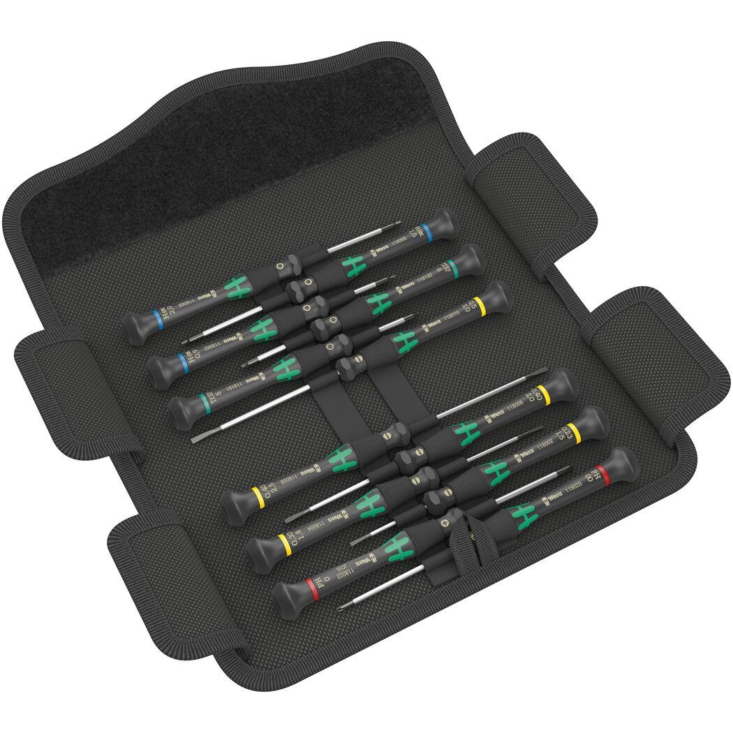 Wera Kraftform Micro 12er-Satz Elektronik-Schraubendreher
