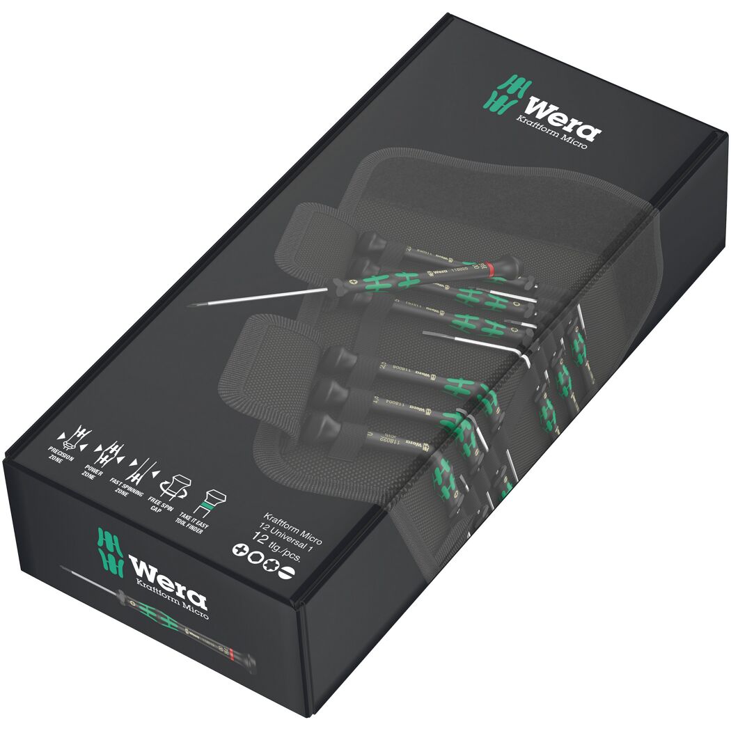 Wera Kraftform Micro 12 Universal 1 Schraubendreher-Set