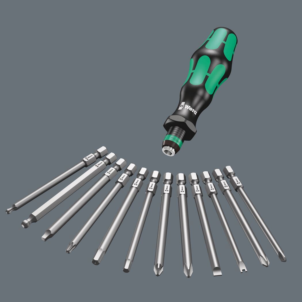 Wera Kraftform Kompakt 60 mit verschiedenen Bits