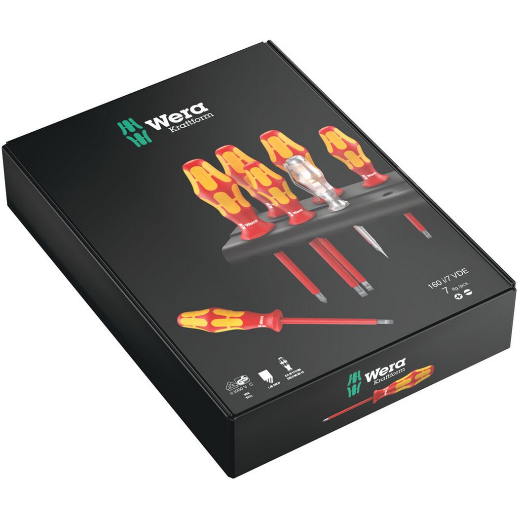 Wera Kraftform Schraubendrehersatz 160 i/7 VDE, 7-teilig