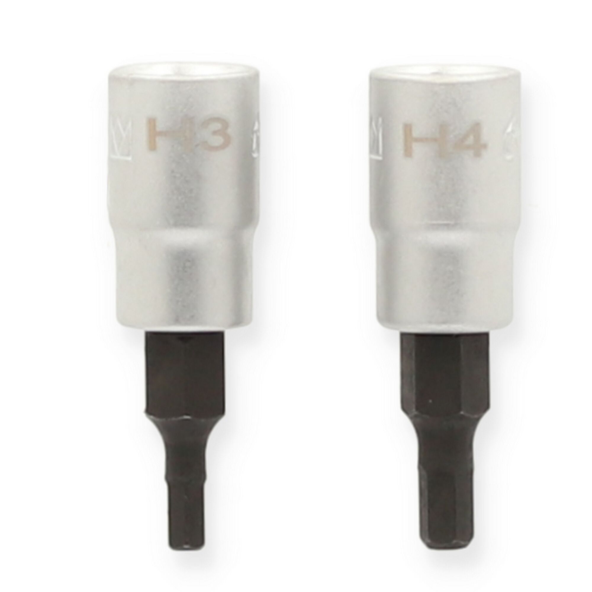 Zwei Steckschlüssel HEX 3-4 mm