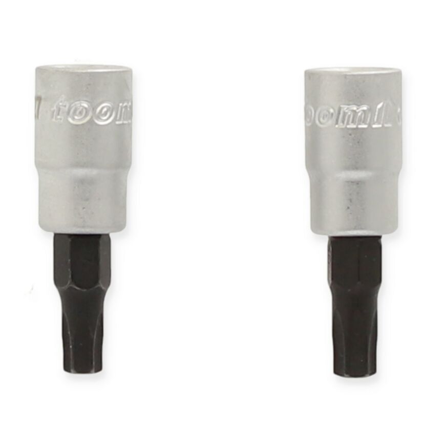 Zwei Steckschlüssel 1/4 Zoll T27-30 von toom
