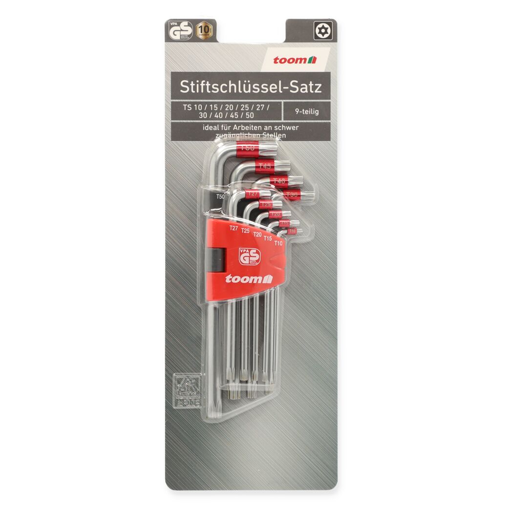 Neunteiliger Stiftschlüsselsatz von Toom