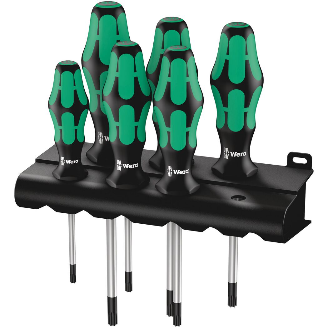 Sechs Wera Schraubendreher mit Torx Bits im Halter