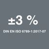 Drehmoment +/- 3%