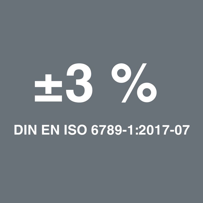 Drehmoment +/- 3%