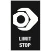 Schraubenschlüssel mit Mutter und Limit Stop