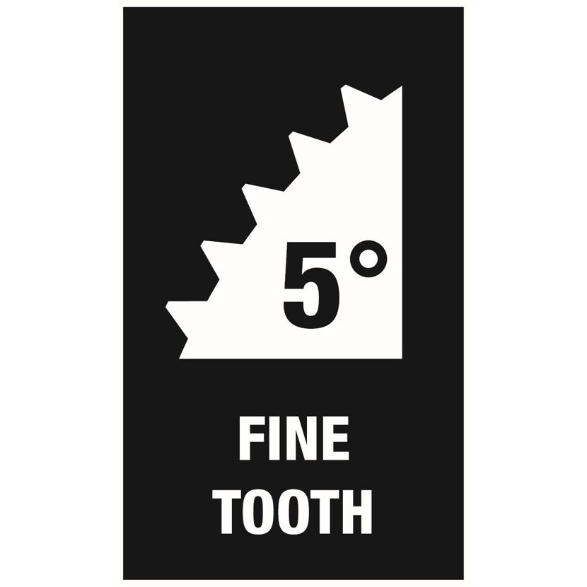 Säge mit 5 Grad Winkel, feine Zahnung