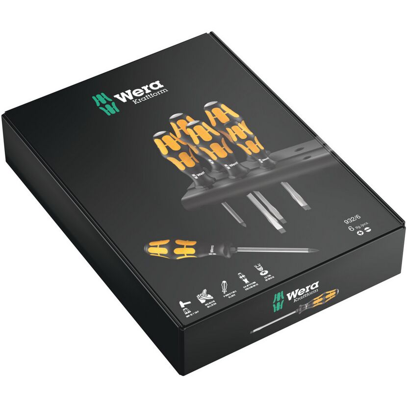 Wera Kraftform Schraubendrehersatz 932/6, 6-teilig