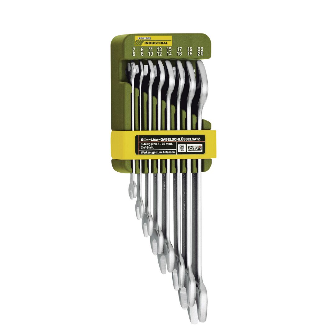 Doppelmaulschlüsselsatz "Slim Line" Stahl 6 - 22 mm 8-teilig