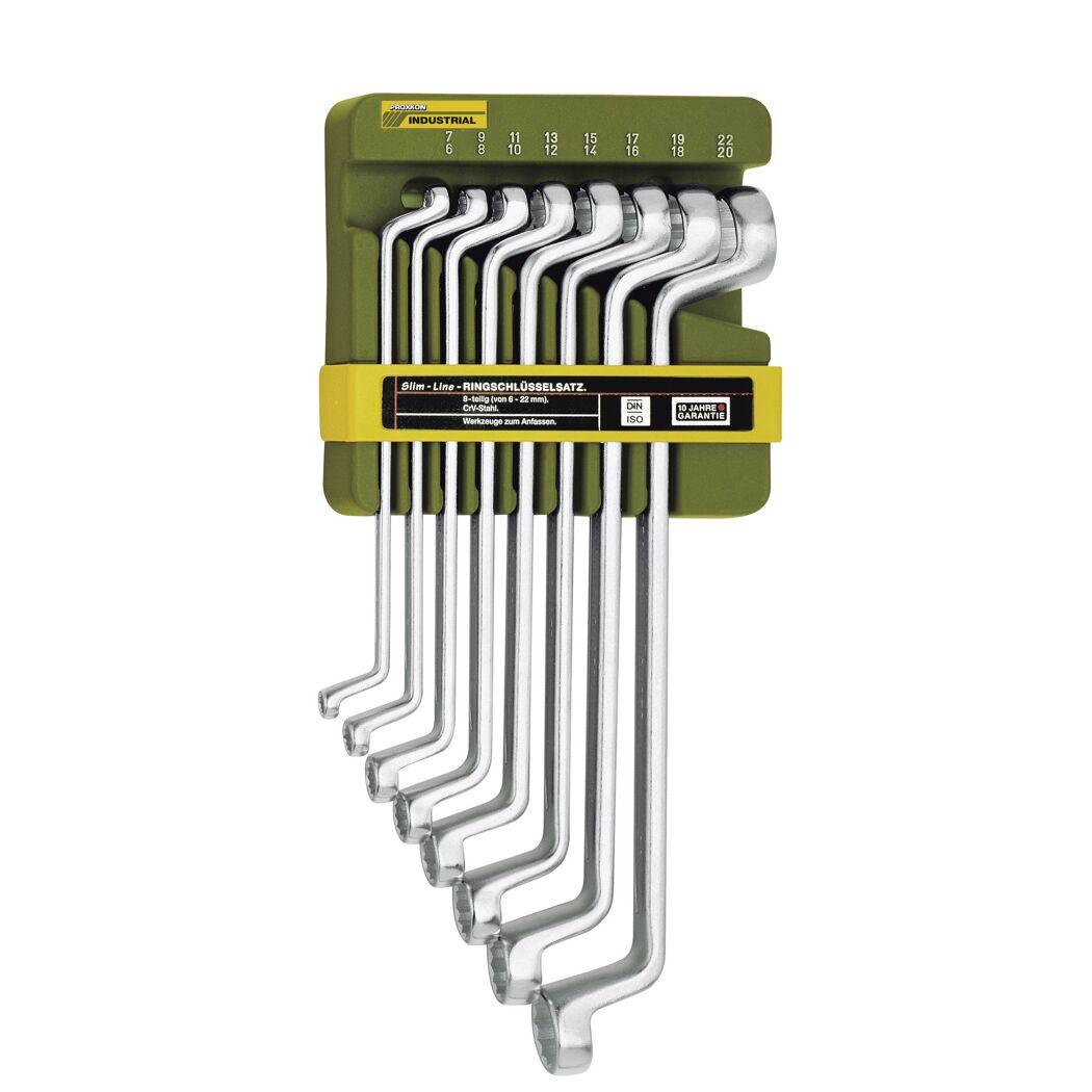 Doppelringschlüsselsatz "Slim Line" Stahl 6 - 22 mm 8-teilig