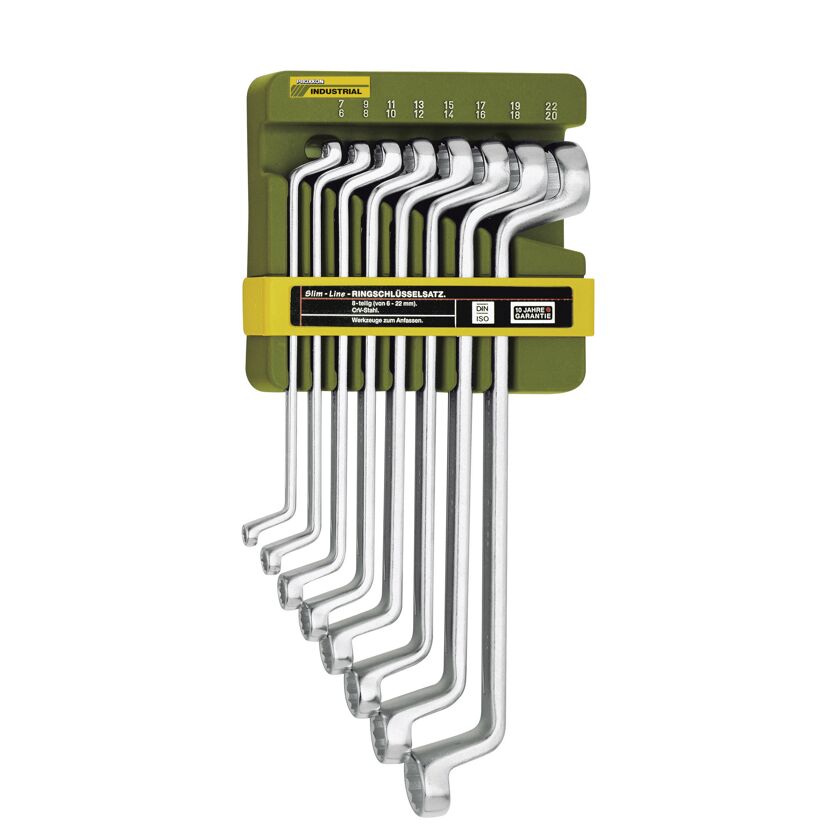 Doppelringschlüsselsatz "Slim Line" Stahl 6 - 22 mm 8-teilig