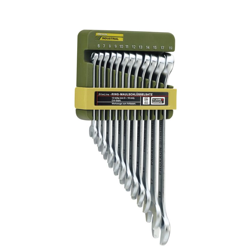 Ringmaulschlüsselsatz "Slim Line" Stahl 6 - 19 mm 12-teilig