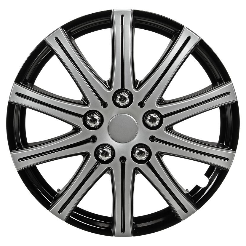 Radzierblenden silbern 4 Stück Ø 35 cm