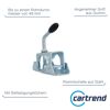 cartrend Klemmbügel für Anhänger-Stützrad silber mit Gummi-Griff.