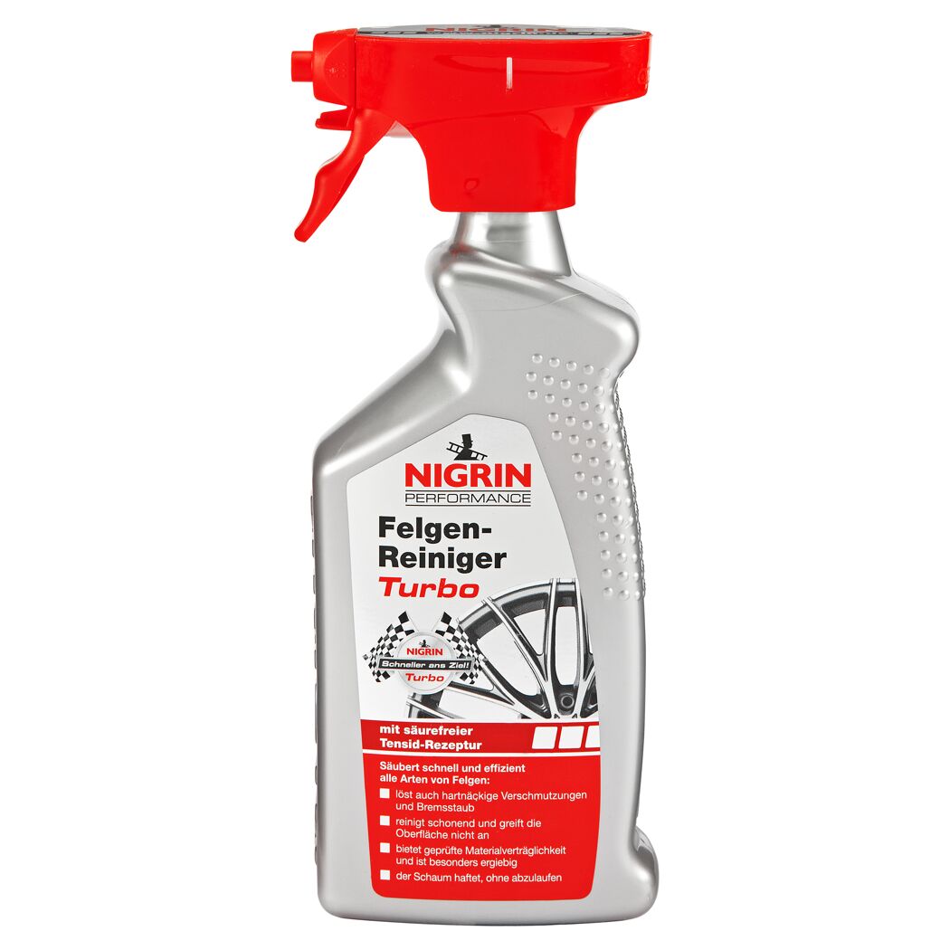 Flasche Felgenreiniger Turbo von Nigrin mit Sprühkopf