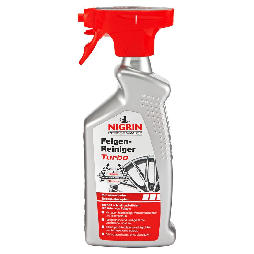 Flasche Felgenreiniger Turbo von Nigrin mit Sprühkopf
