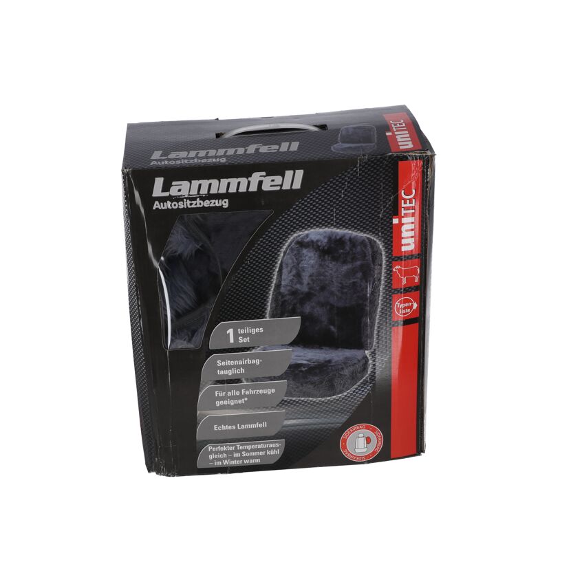 Autositzbezug Lammfell grau