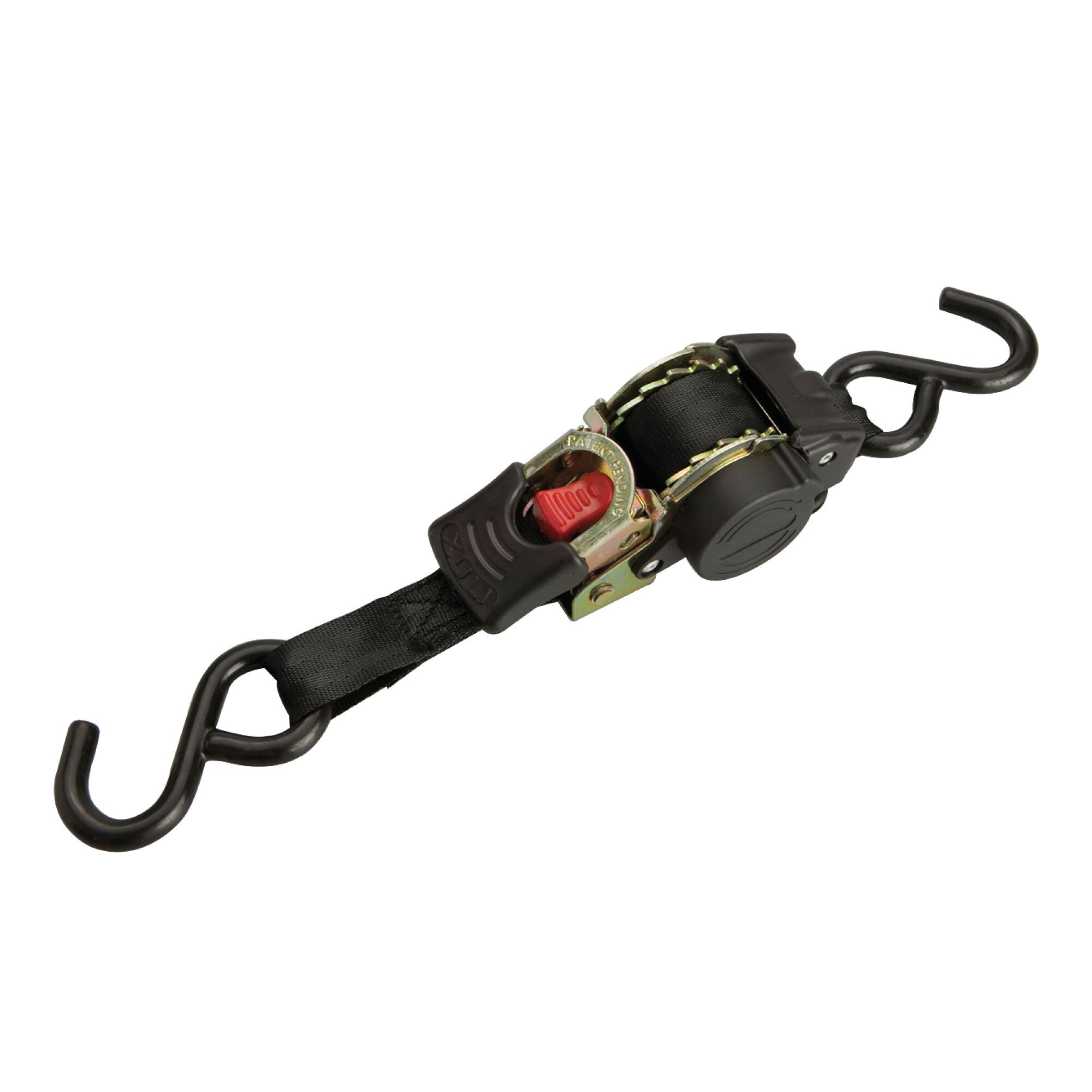 Spanngurt mit Selbstaufroller und zwei Haken