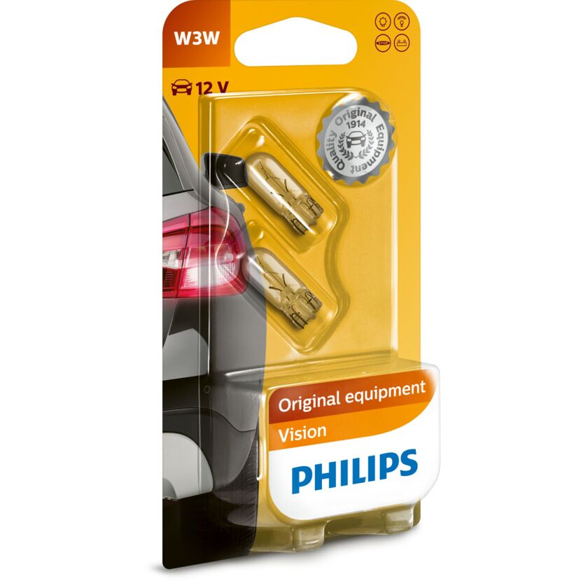 Zwei Philips Vision W3W Signallampen in Blisterverpackung