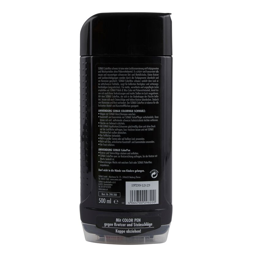 SONAX ColorWax schwarz 500 ml Flasche