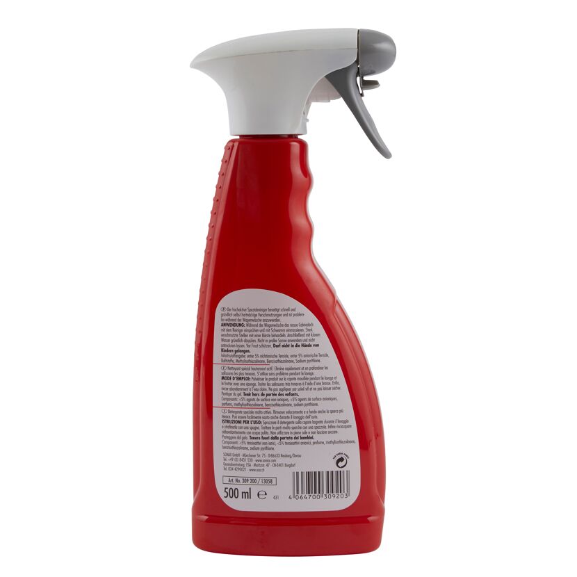 SONAX Cabrio Verdeckreiniger, 500 ml Flasche mit Sprühkopf