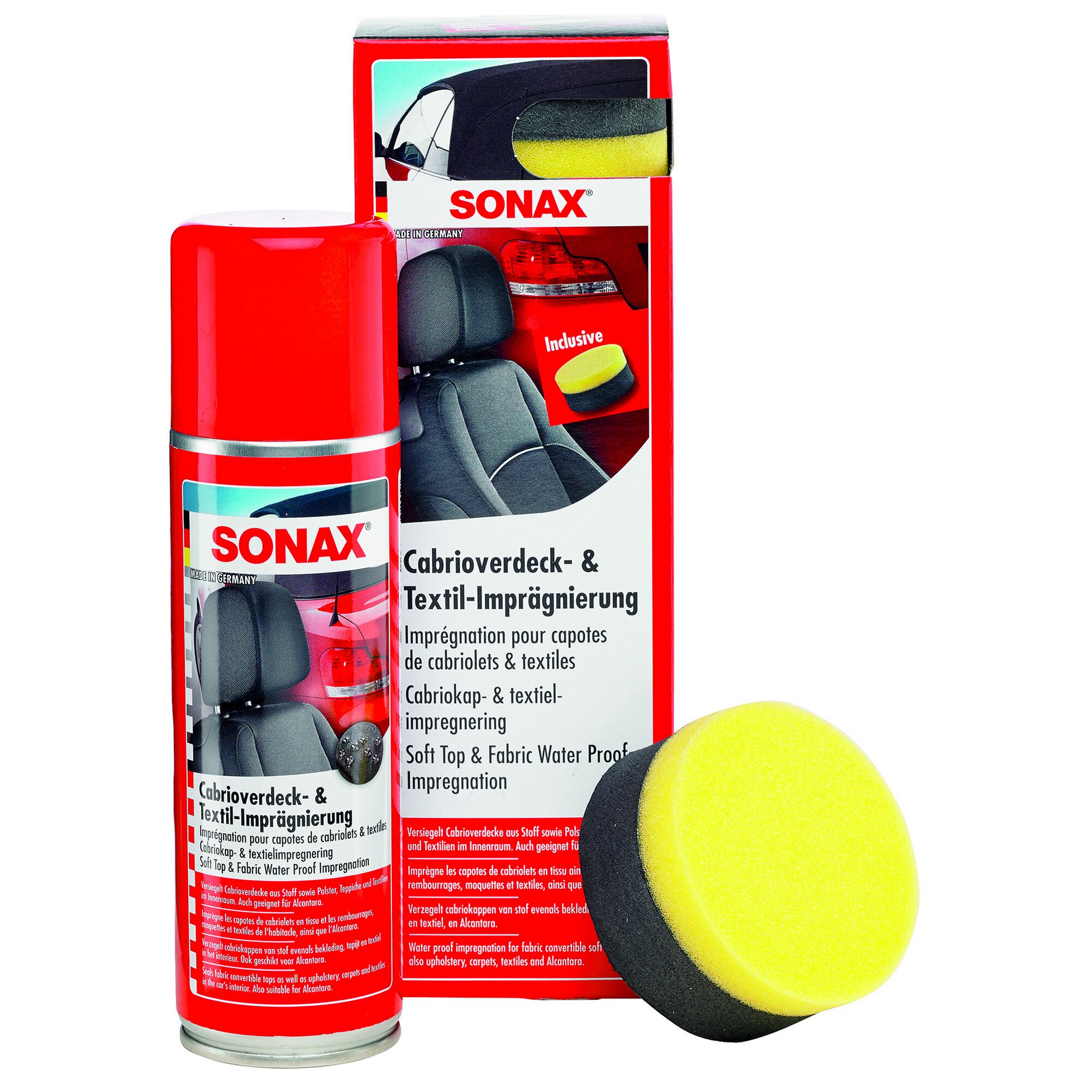 SONAX Cabrioverdeck- & Textil-Imprägnierung mit Schwamm